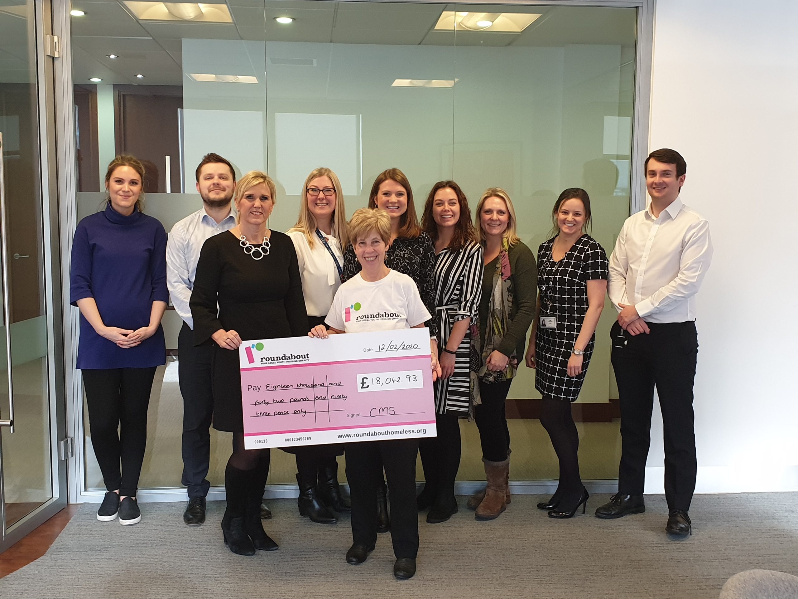 CMS Sheffield raises over £18,000 | Roundabout Homeless Charity